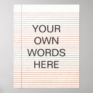 Póster Poster de motivación de la cita, sus propias