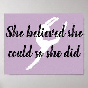 Póster Poster de motivación de la danza
