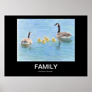 Póster Poster de motivación de la familia
