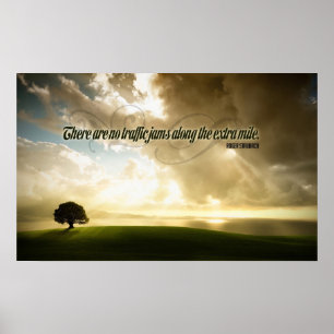 Póster Poster de motivación de la milla adicional