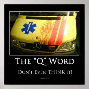 Póster Poster de motivación de la palabra de Q