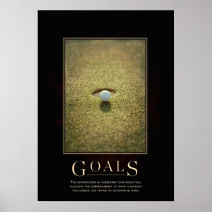 Póster Poster de motivación de la parodia de las metas