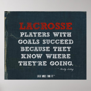 Póster ¡Poster de motivación de LaCrosse para el éxito