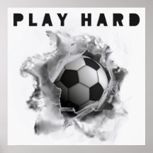 Poster de motivación de los símbolos de fútbol