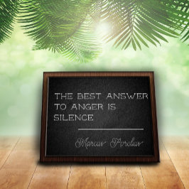 Póster Poster de motivación de silencio de citas latinas