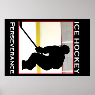 Póster Poster de motivación del hockey sobre hielo -