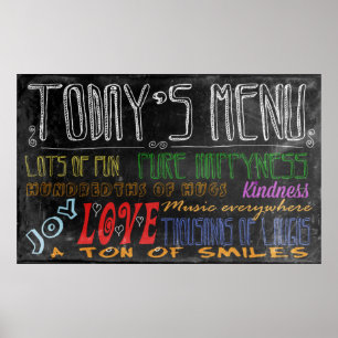 Póster Poster de motivación del menú de hoy