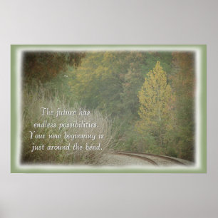 Póster Poster de motivación del nuevo principio