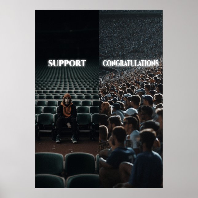 Póster Poster de motivación del trabajo duro (Frente)