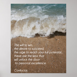 Póster Poster de motivación del voleibol - Excelencia per