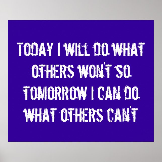 Póster Poster de motivación deportiva (Frente)