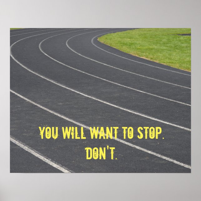 Póster ¡Poster de motivación deportiva! Perfecto Para Cor (Frente)