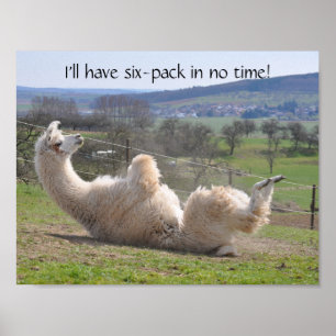 Póster poster de motivación divertida de la llama de la A