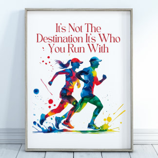 Póster Poster de motivación en ejecución, regalo perfecto