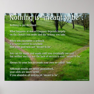 Póster Poster de motivación: No se significa nada "ser "