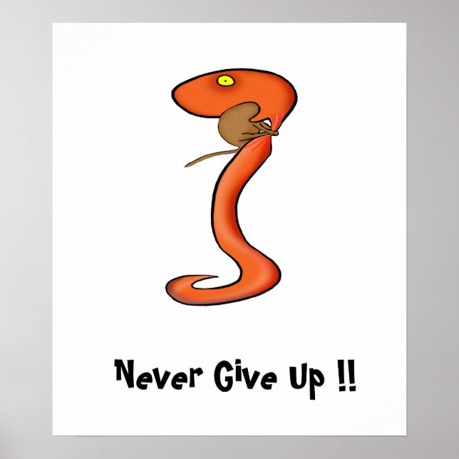 Póster Poster de Motivación: ¡¡Nunca te rindas!! (Frente)