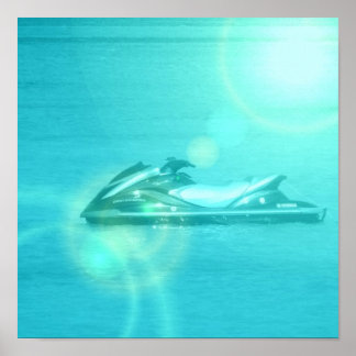 Póster Poster de moto acuática