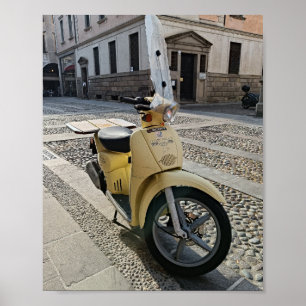Póster ¡poster de moto amarillo!