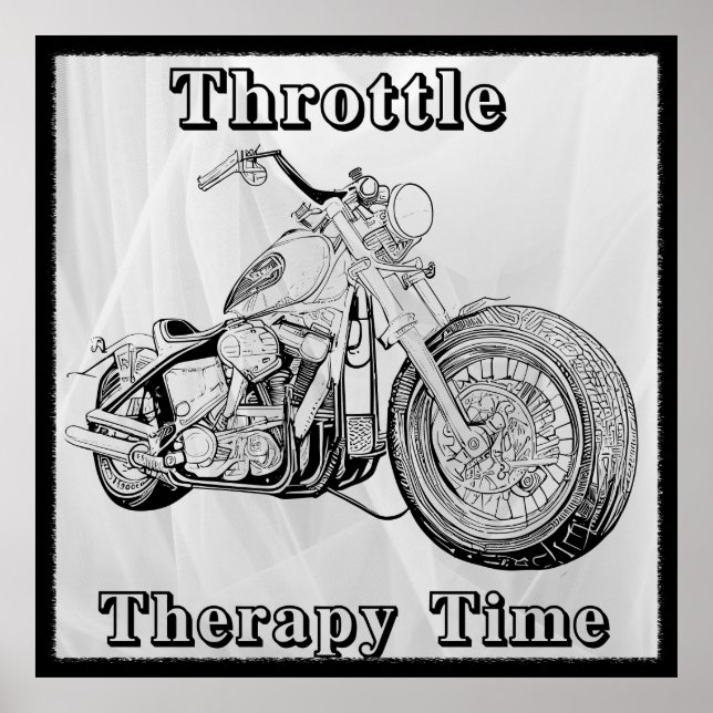 Póster Poster de motocicleta de época (Frente)