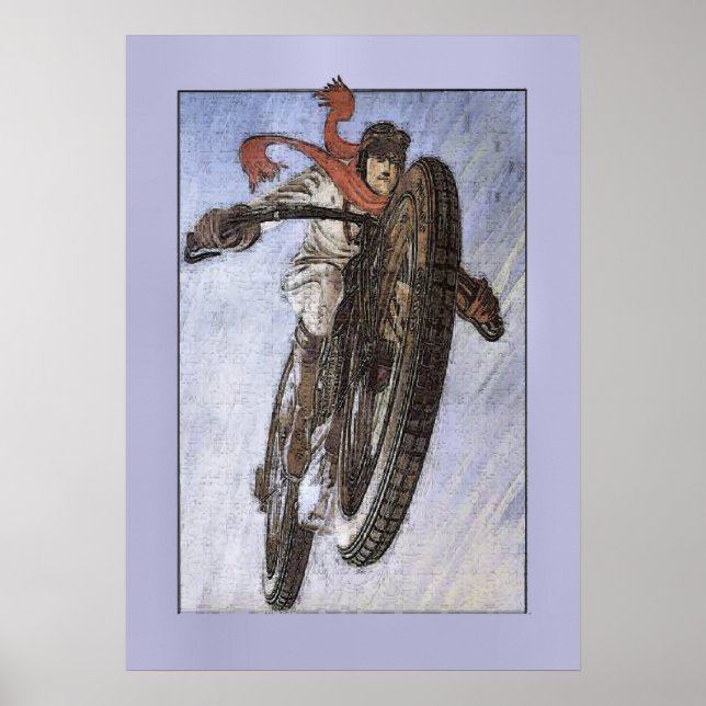 Póster Poster de motocicleta de época (Frente)