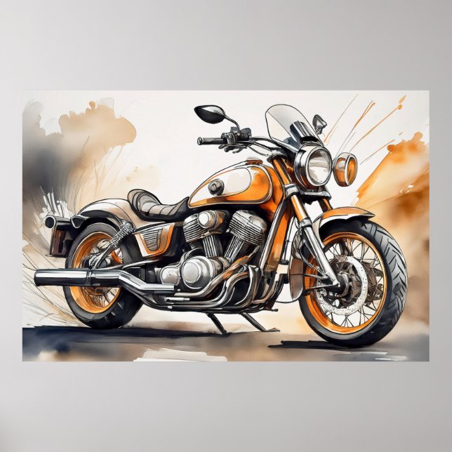 Póster Poster de motocicletas (Frente)