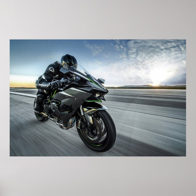 Póster Poster de motocicletas Kawasaki Ninja (Frente)