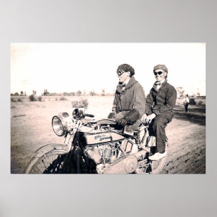 Póster poster de motocicletas masculino de los años 1920