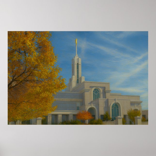 Póster Poster de Mount Timpanogos Utah Temple Painting™ L (Frente)