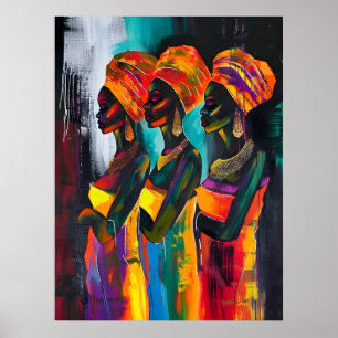 Póster Poster de mujeres africanas