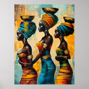 Póster Poster de mujeres africanas