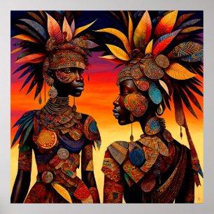 Póster Poster de mujeres africanas