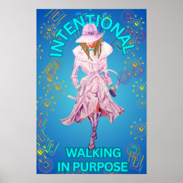 Póster Poster de mujeres caminando con fines específicos