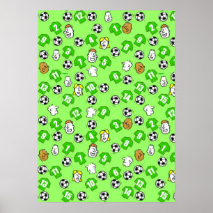 Póster Poster de Muro de Diseño de Fútbol con Camisetas v