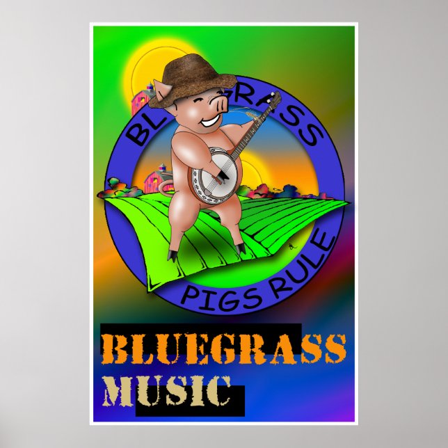 Póster Poster de música azul (Frente)