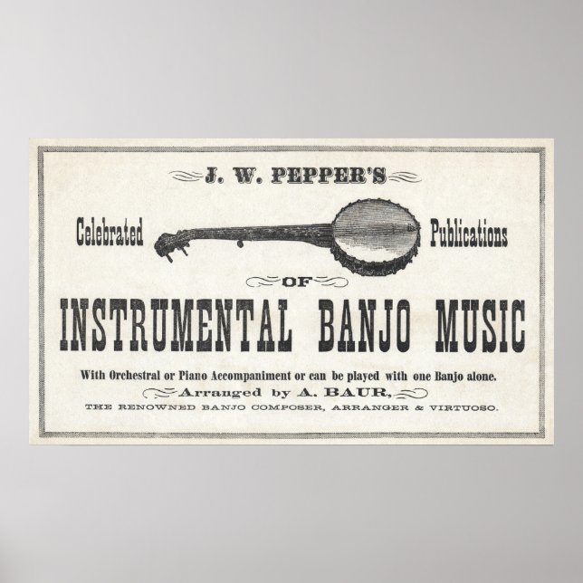 Póster Poster de música banjo (Frente)