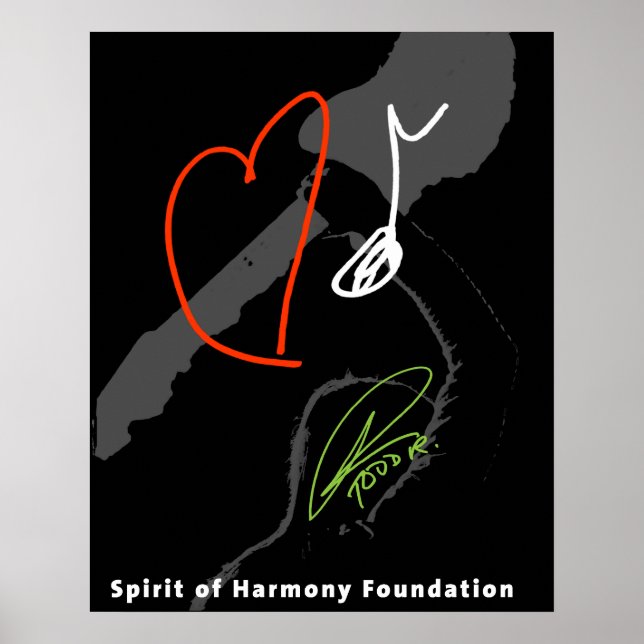 Póster Poster de música de amor (Frente)