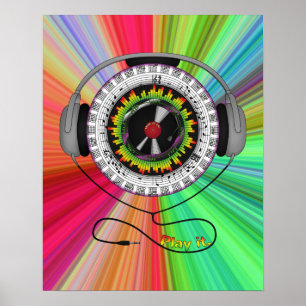 Póster Poster de música de la vida