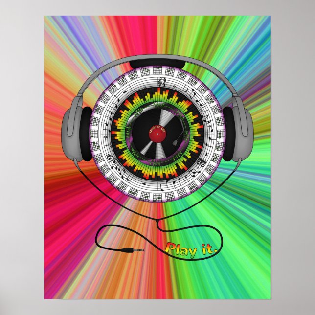 Póster Poster de música de la vida (Frente)