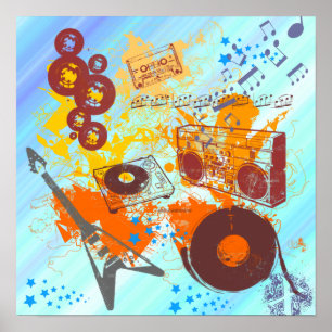 Póster Poster de música de Retro 80