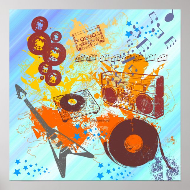 Póster Poster de música de Retro 80 (Frente)