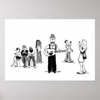 Póster poster de música en vivo