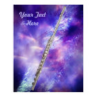 Poster de música fluida o flutista