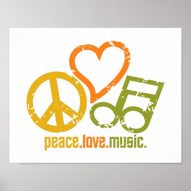 Póster Poster de música Peace Love (Frente)