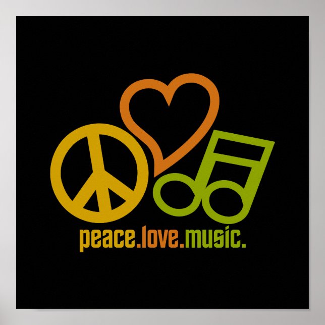 Póster Poster de música Peace Love (Frente)