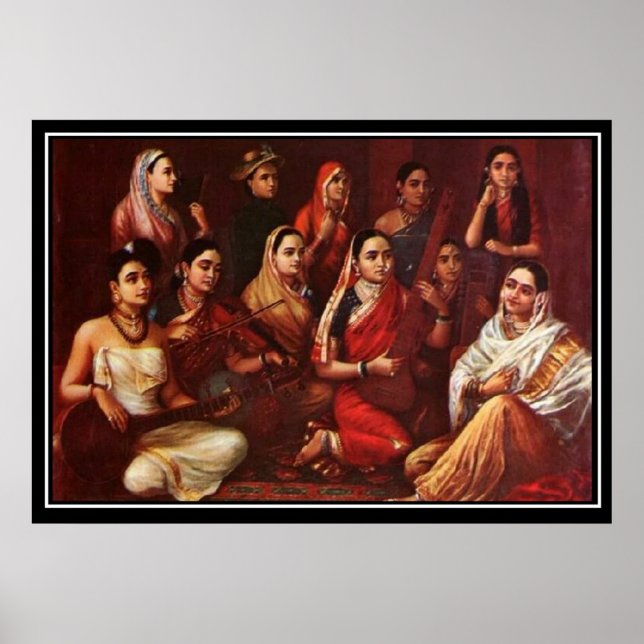 Póster Poster de Músicos del Siglo Xix de la India (Frente)
