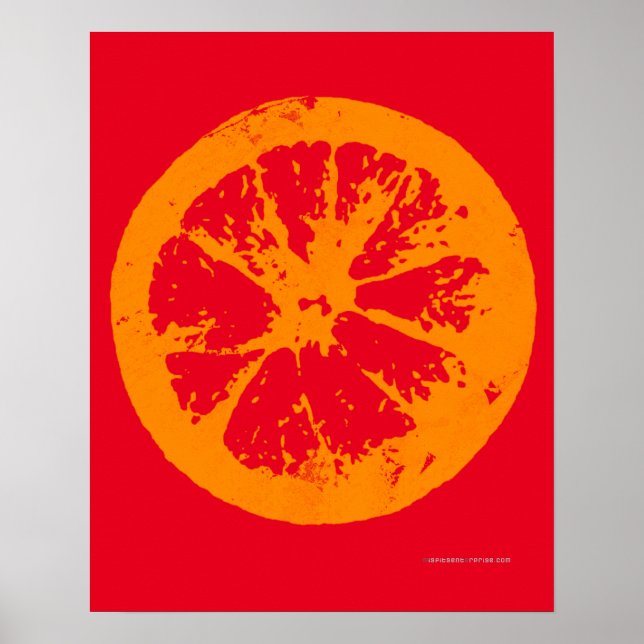 Póster Poster de Naranja de corte de cítricos (Frente)