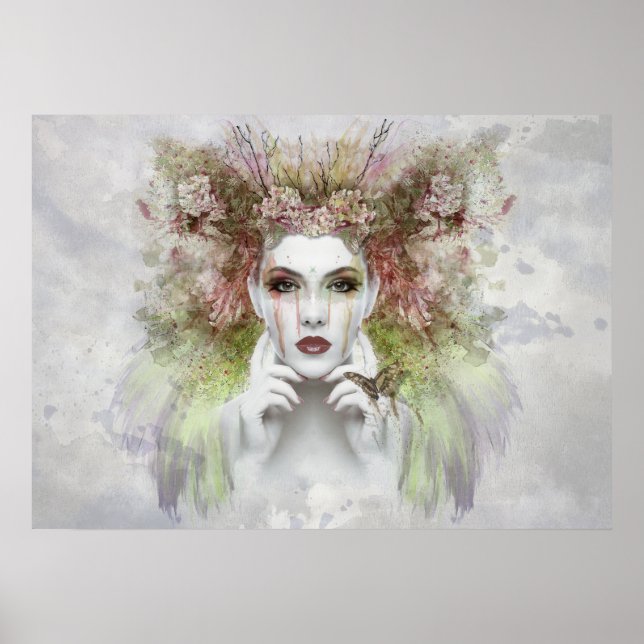 Póster poster de naturaleza materna (Frente)