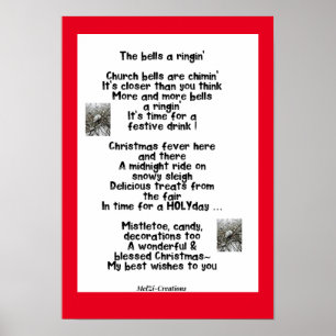 Póster Poster de Navidad con bello poema sentimental