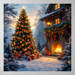 Póster Poster de Navidades al aire libre
