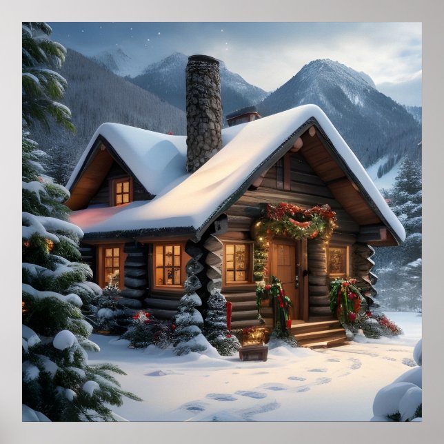 Póster Poster de Navidades de cabinas de registro (Frente)